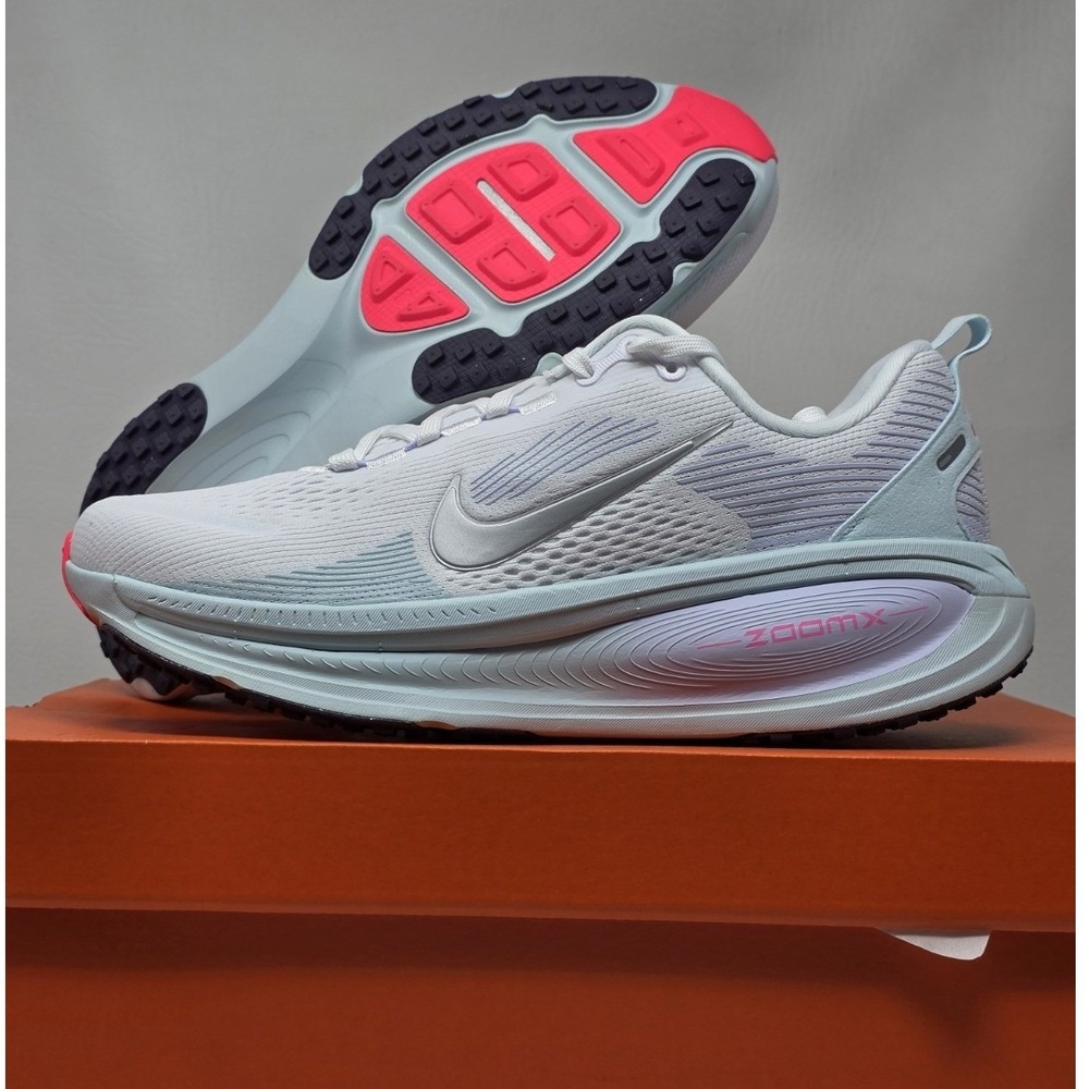 Nike Vomero 18 Size 9.5 Womens White Metallic Silver Runnin Shoes IO7438-100 New